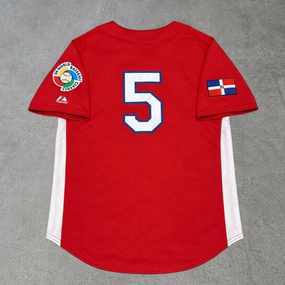 Rare Vintage Majestic Dominican Republic 2006 WBC Albert Pujols Jersey Mens XL